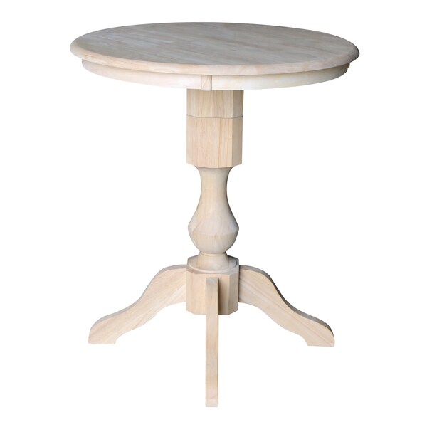 International Concepts Round 30 in Round Top Pedestal Table, 40.9 inH, Unfinished, 30 in W, 30 in L, 40.9 in H, Wood K-30RT-11P-2 - main